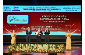 AGRI-VINA vinh dự nhận giải thưởng TOP 5 - Thương hiệu hàng đầu Việt Nam